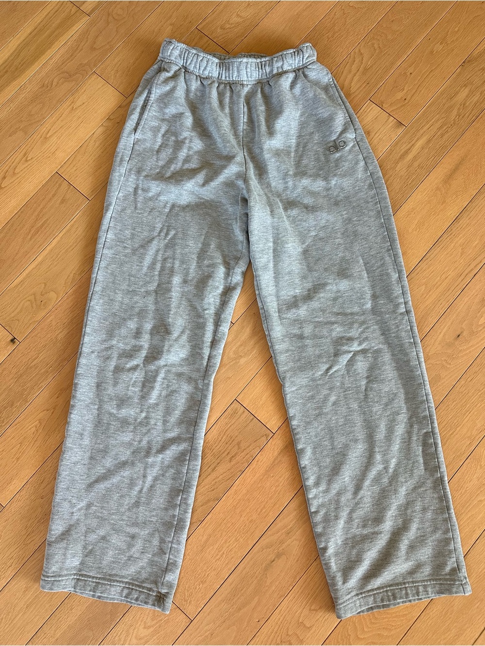 ALO Yoga Gray Wide-Leg Sweatpants